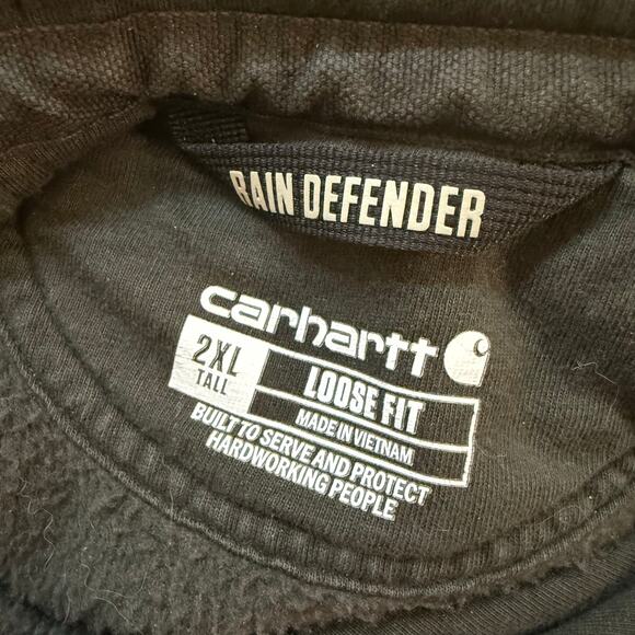 Carhartt Men's Rain Defender Paxton Heavyweight Hooded Sweatshirt 2XL Tall Green - Picture 7 of 7